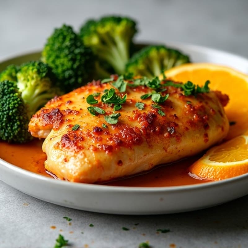 Crispy Sheet Pan Orange Chicken with Roasted Broccoli