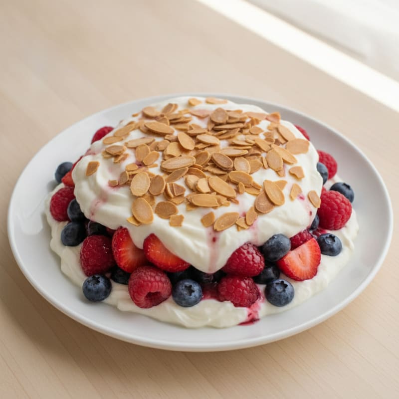 Greek Yogurt Protein Parfait with Mixed Berries
