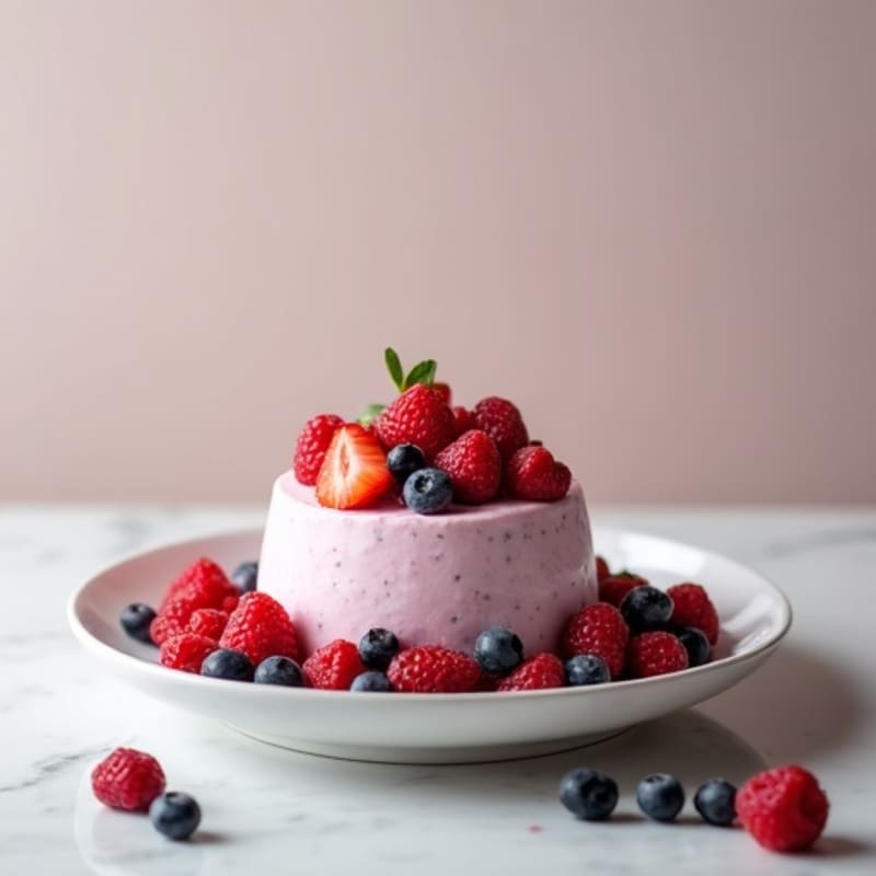 Silky Greek Yogurt Protein Mousse with Berries