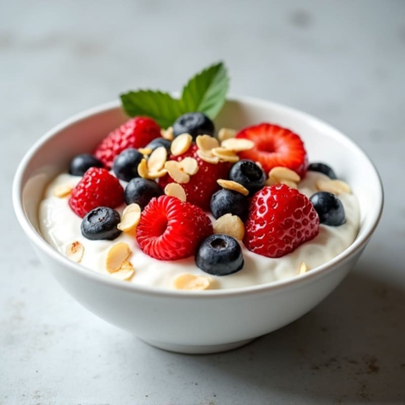 Creamy Greek Yogurt Protein Bowl with Mixed Berries