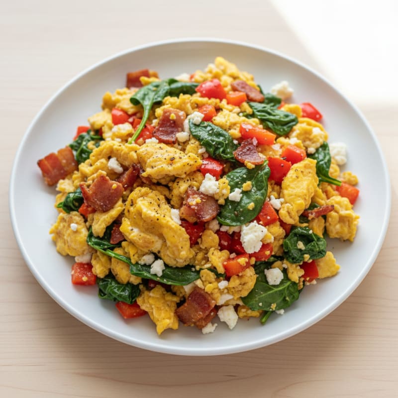 Turkey Bacon and Egg Scramble