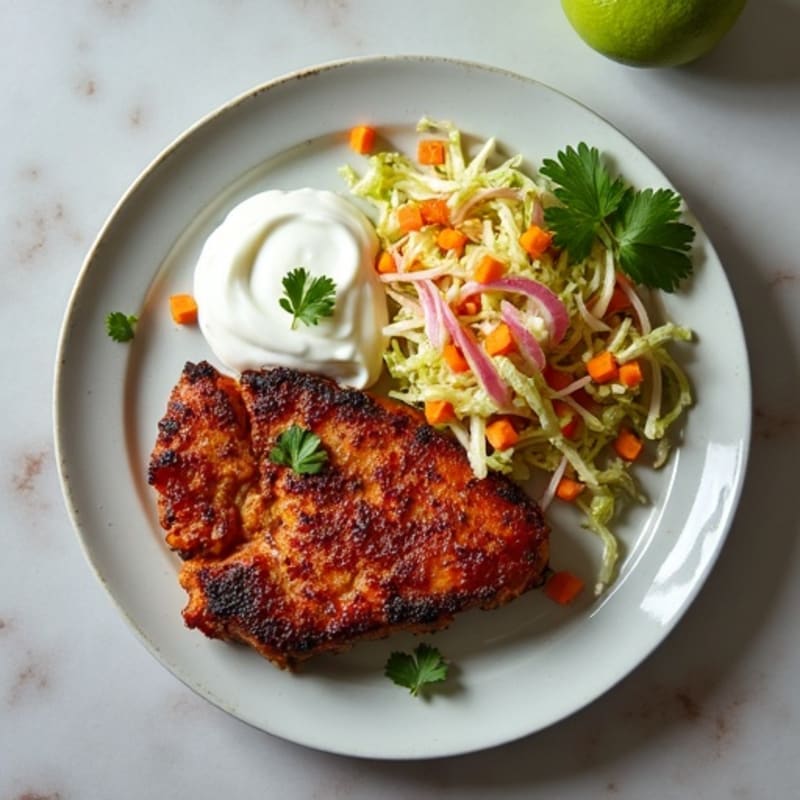Slow-Cooked Crispy Pork with Fresh Lime Slaw