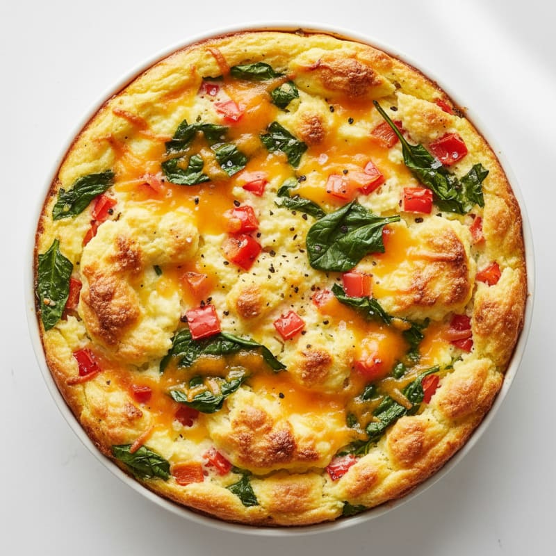 Golden Cheesy Baked Egg Casserole