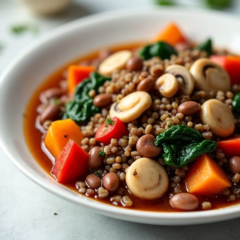 Hearty Mushroom and Vegetable Red Wine Stew