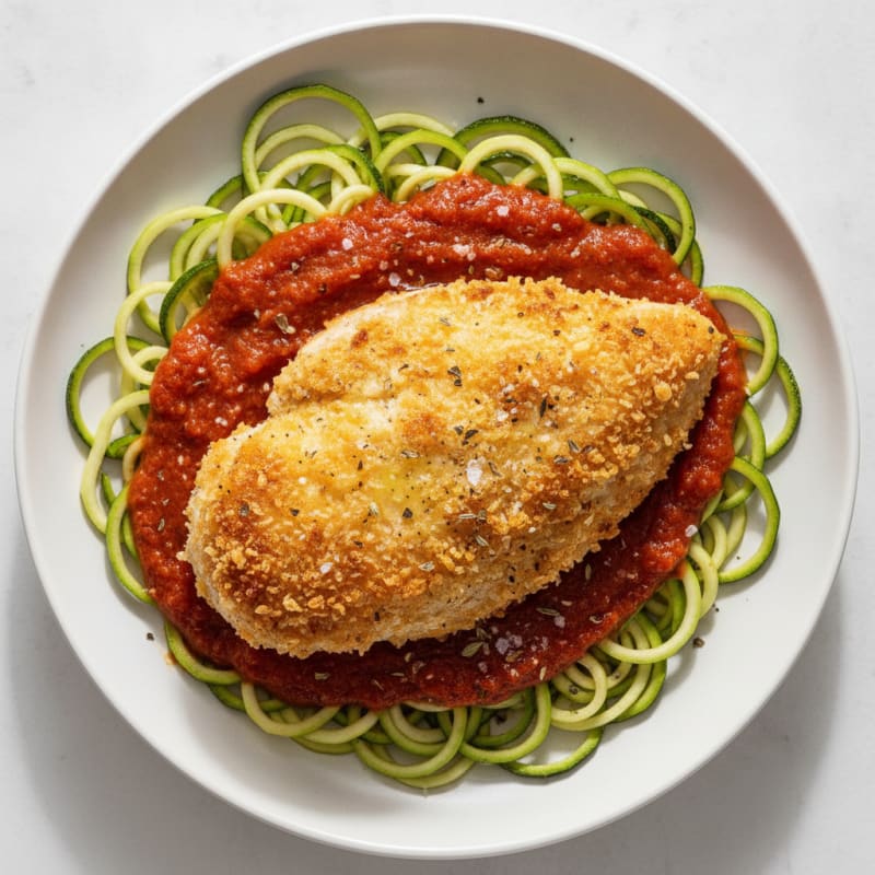 Parmesan-Crusted Chicken with Marinara