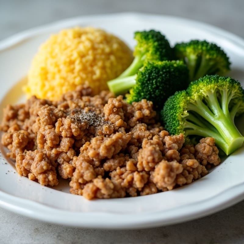 Seared Turkey Mince with Roasted Pap and Broccoli