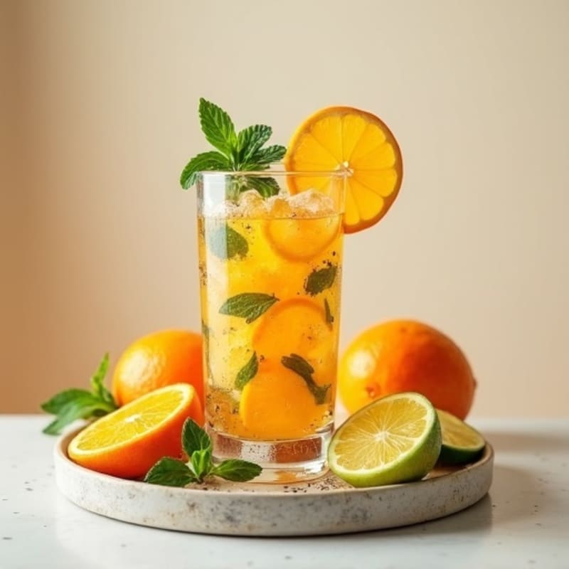 Fresh Citrus-Infused Detox Water with Protein Boost