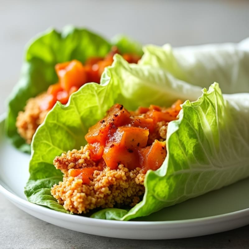 Crispy Buffalo Chicken Lettuce Wrap