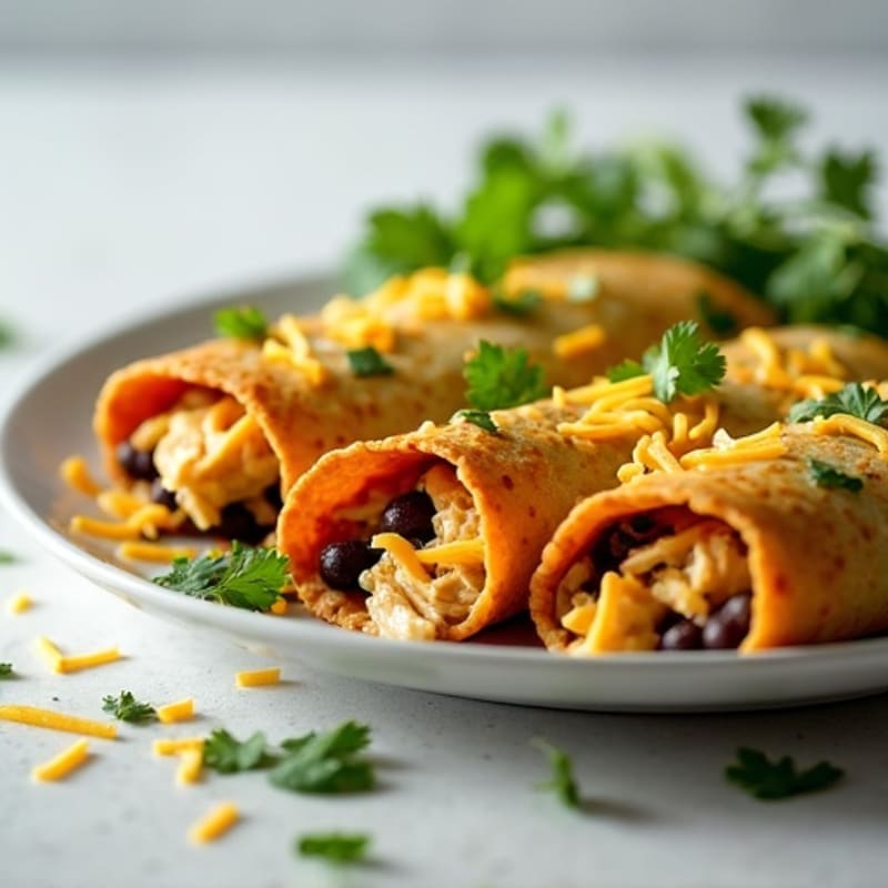 Salsa Verde Shredded Chicken Enchiladas