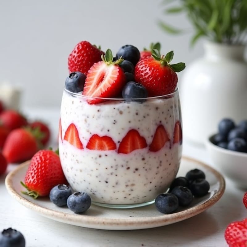 Creamy Coconut Chia Pudding with Fresh Berries