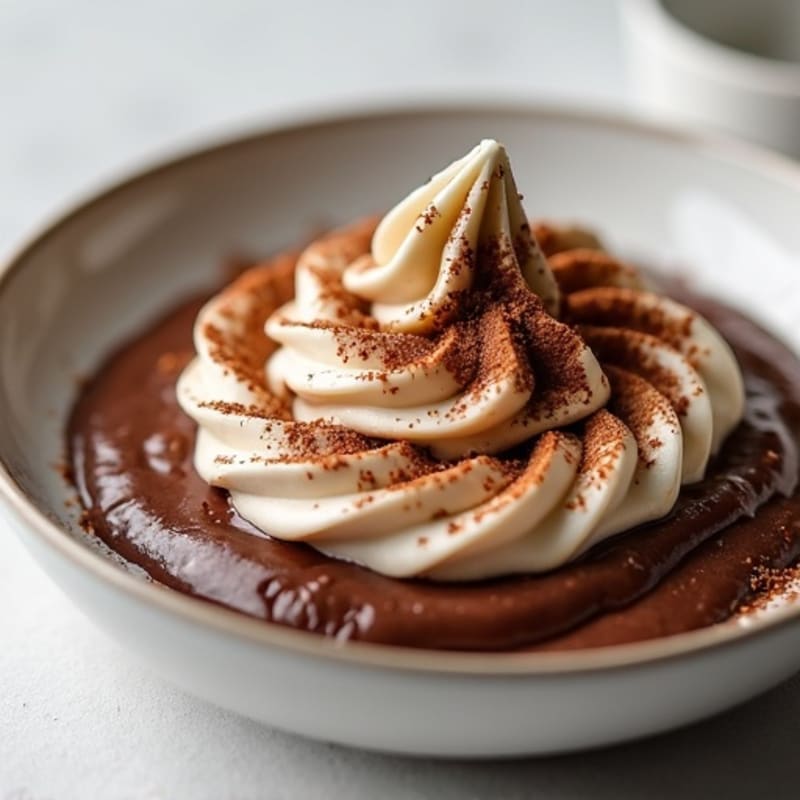 Protein Chocolate Pudding with Almond Butter Swirl