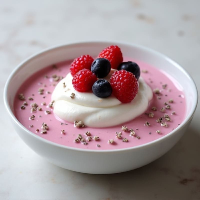 Silky Greek Yogurt Protein Mousse with Mixed Berries