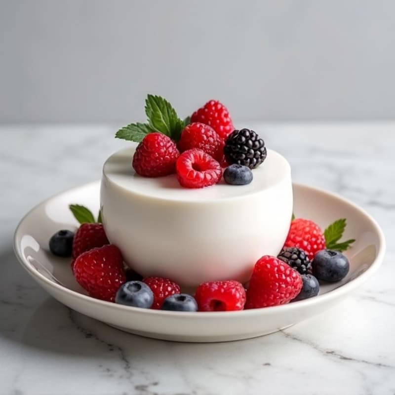 Silky Greek Yogurt Protein Pudding with Berries