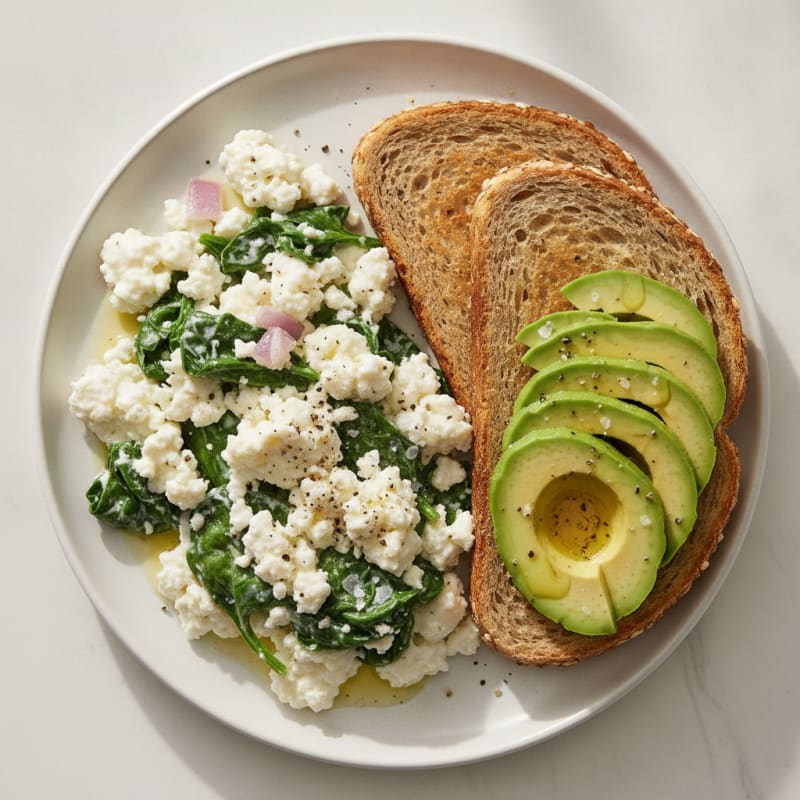 Savory Cottage Cheese Egg White Scramble