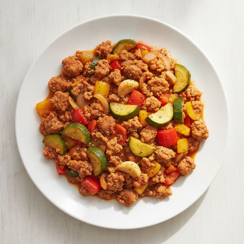 Savory Ground Turkey and Vegetable Skillet
