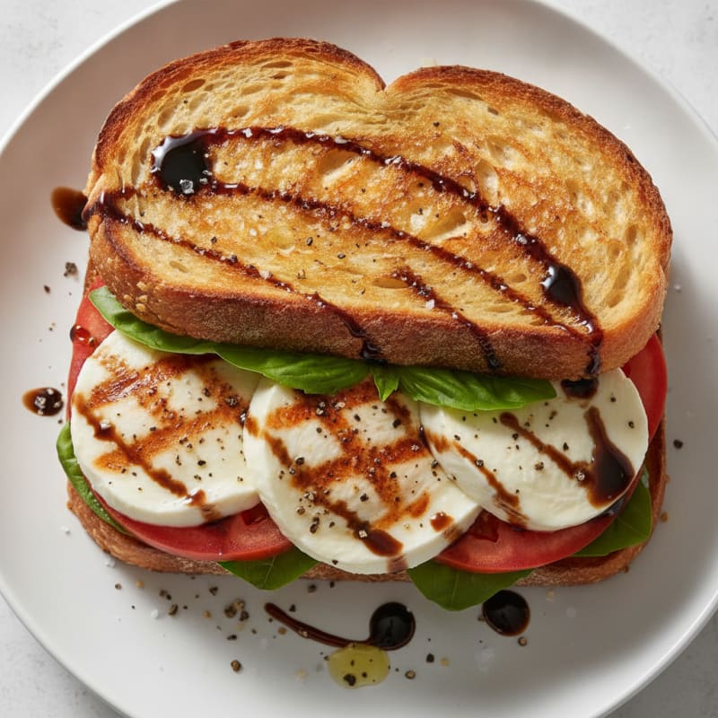 Grilled Caprese Sandwich with Balsamic Glaze