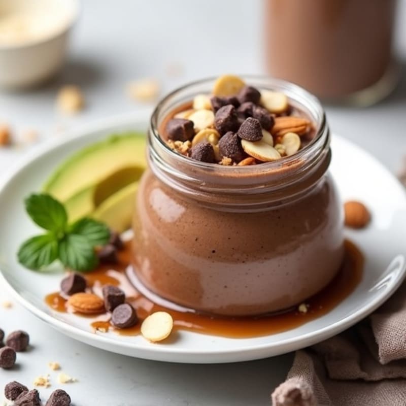 Silky Chocolate Protein Pudding with Greek Yogurt and Almonds