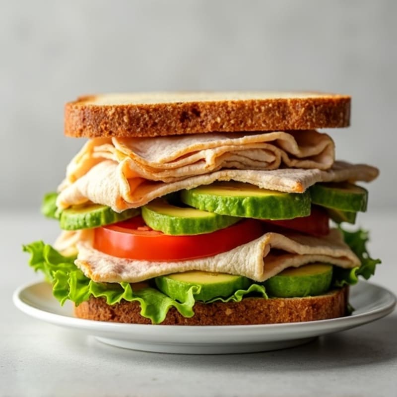 Stacked Turkey Club with Fresh Avocado