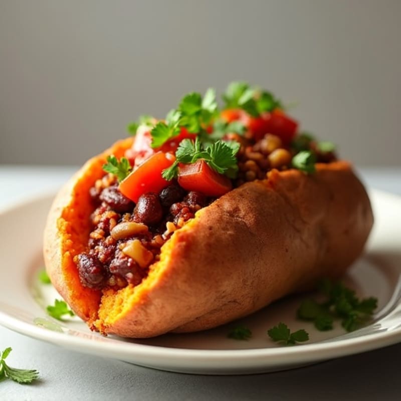 Lean Turkey Chili-Topped Sweet Potato Dogs