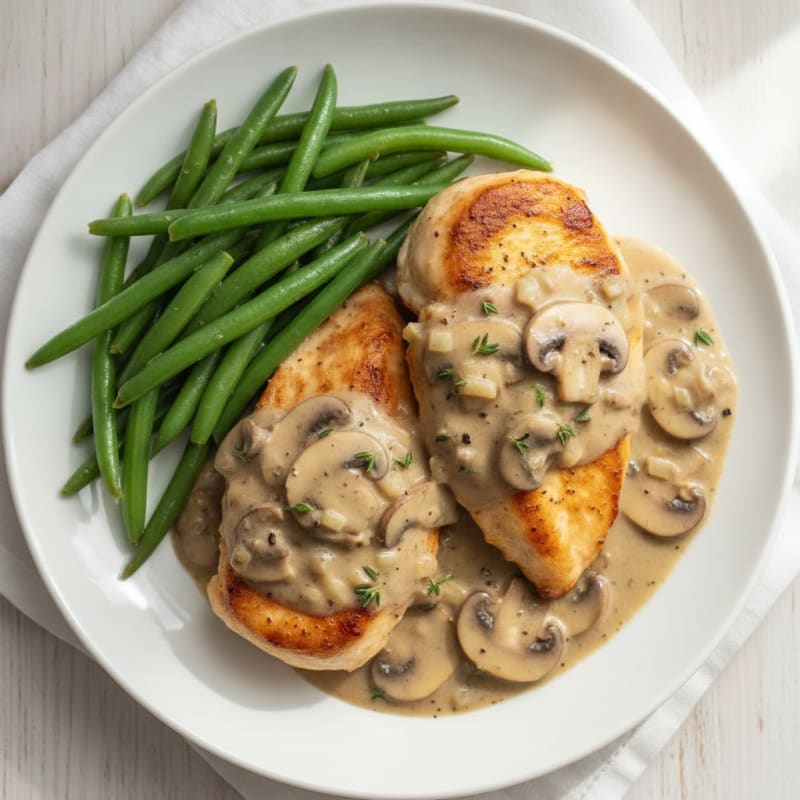 Smothered Chicken with Mushroom Gravy