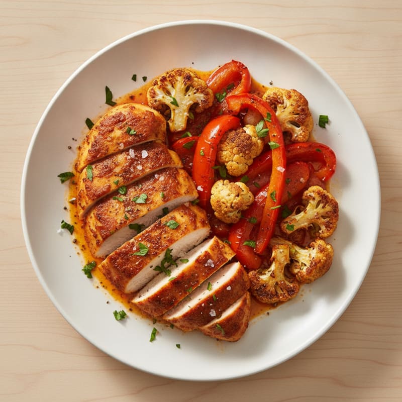 Spicy Harissa Chicken with Roasted Vegetables