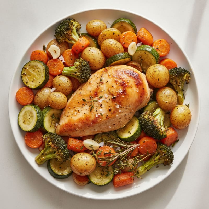 Garlic Herb Roasted Chicken and Vegetables