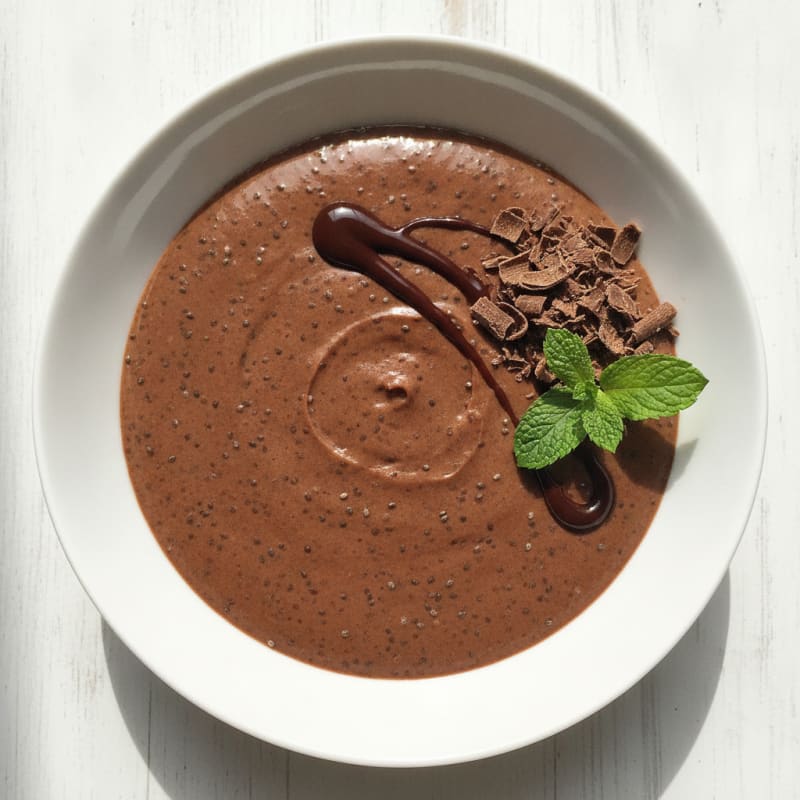 Creamy Chocolate Protein Pudding with Chia Seeds