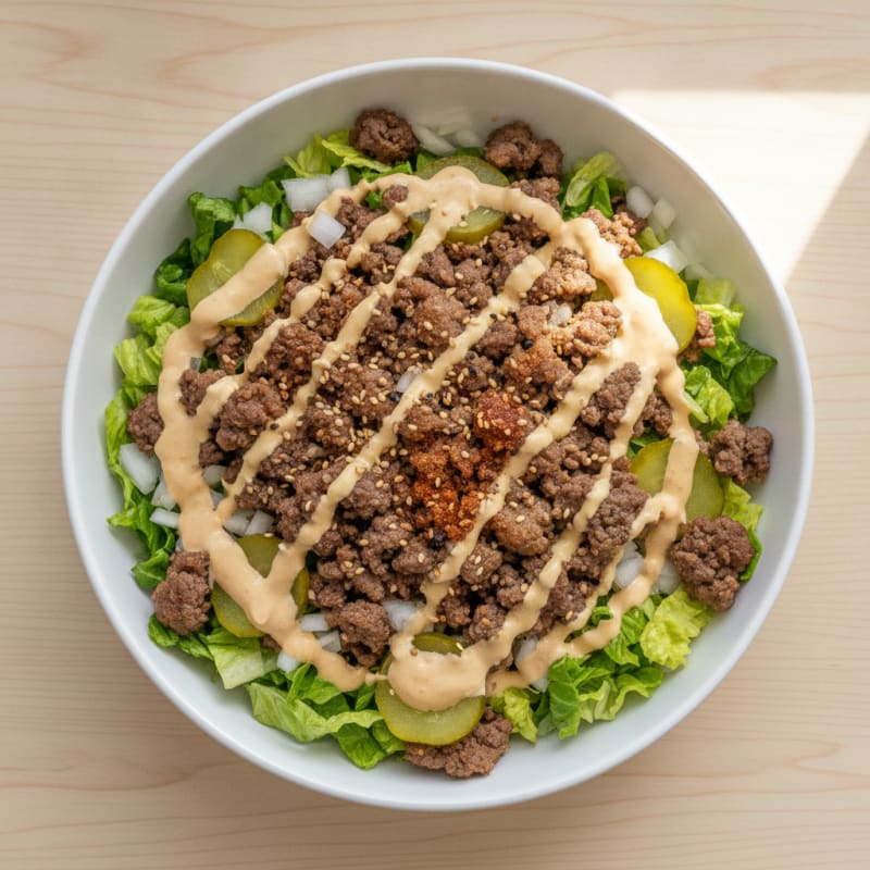 Big Mac Inspired Protein Bowl