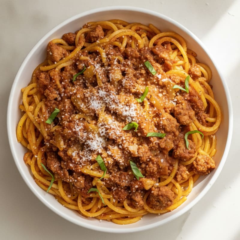 Roasted Spaghetti Squash with Savory Turkey Marinara