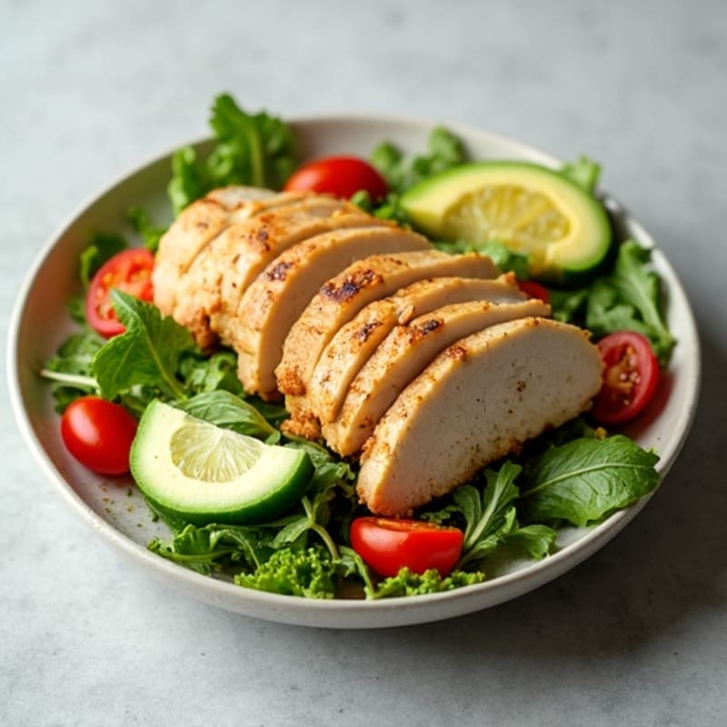 Grilled Turkey Breast Salad with Mixed Greens and Lemon Vinaigrette