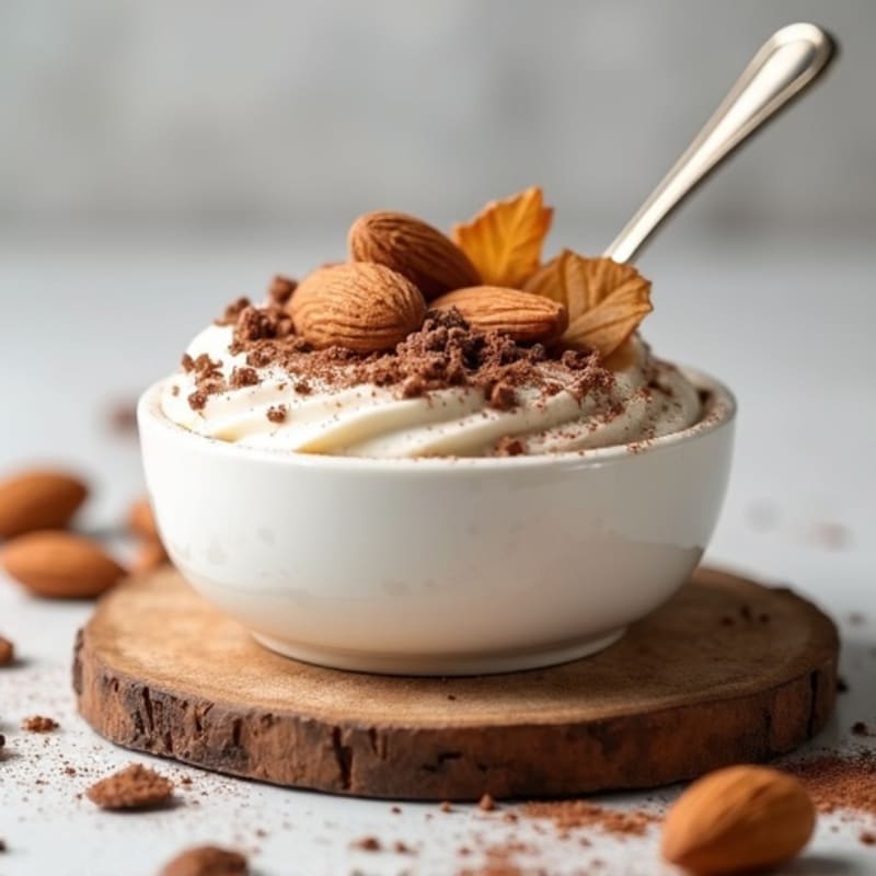 Silky Greek Yogurt Protein Pudding with Almonds