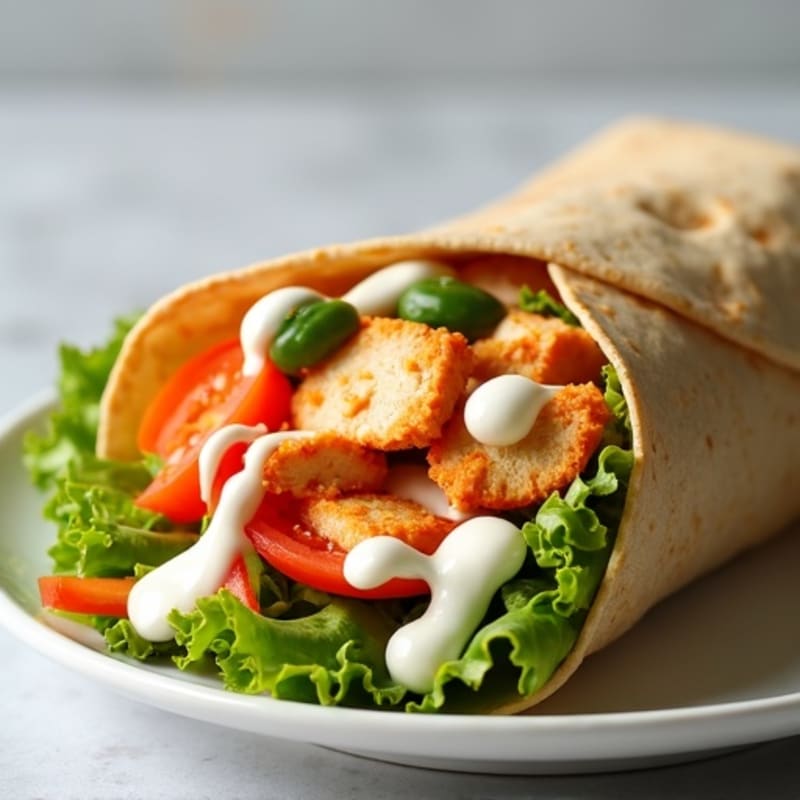 Healthy Buffalo Ranch Chicken Wrap