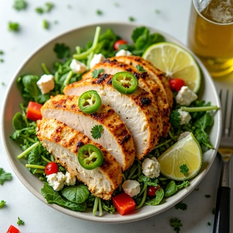 Spicy Jalapeno Lime Chicken Salad with Cilantro