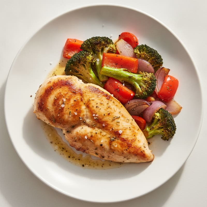 Pan-Seared Chicken with Roasted Vegetables