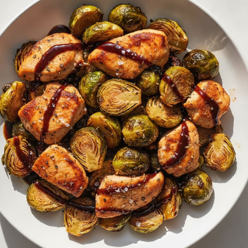Roasted Brussels Sprouts with Balsamic Glaze