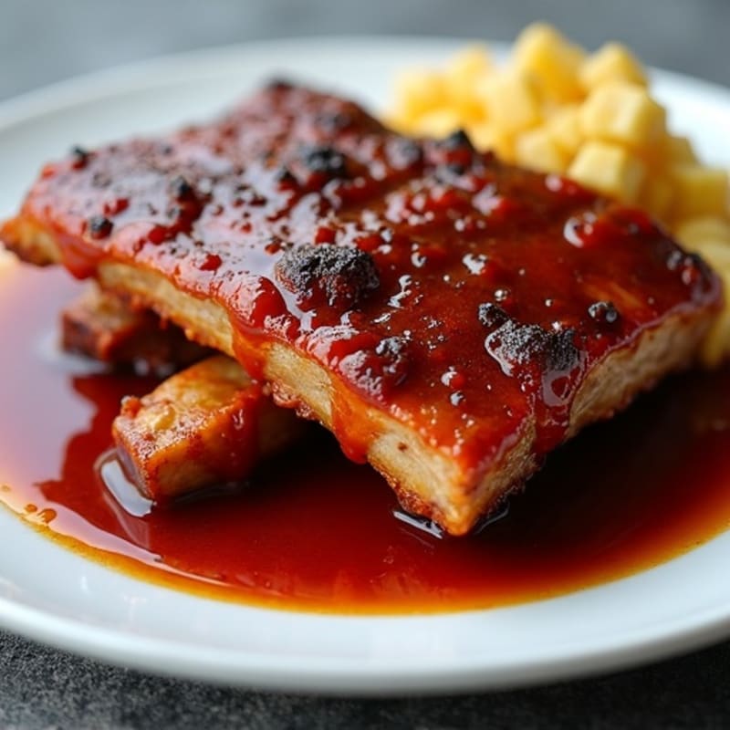 Tender Baked Pork Ribs with Sticky Sugar-Free BBQ Glaze