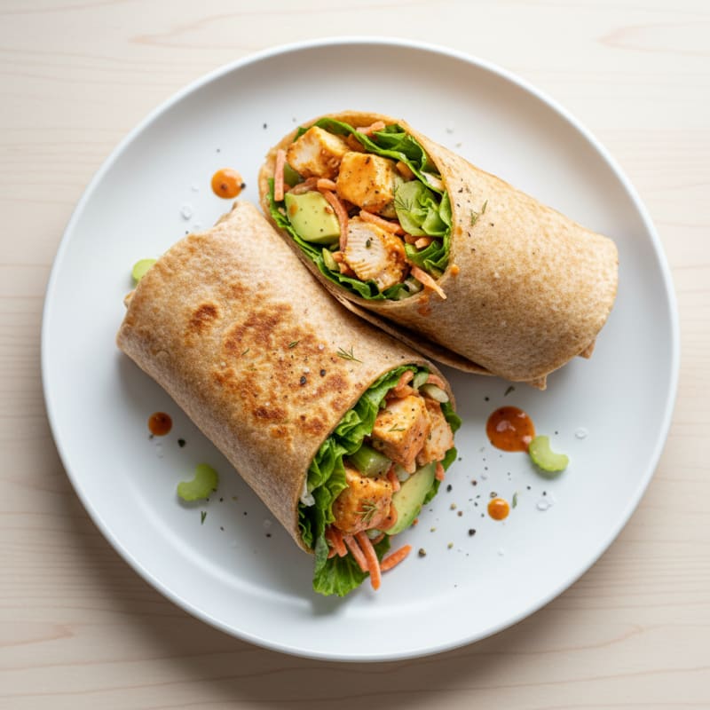 Buffalo Ranch Chicken Salad Wrap