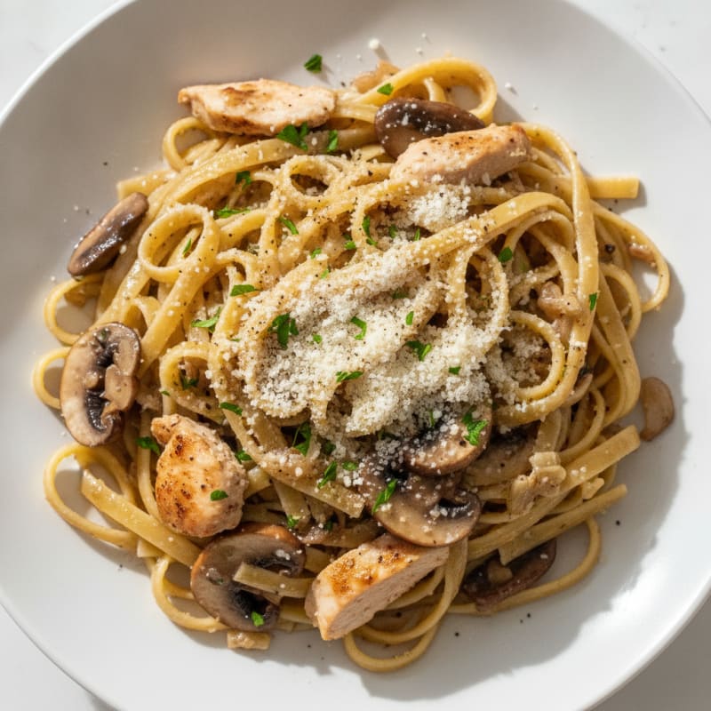 Truffle Mushroom Tagliatelle with Parmesan
