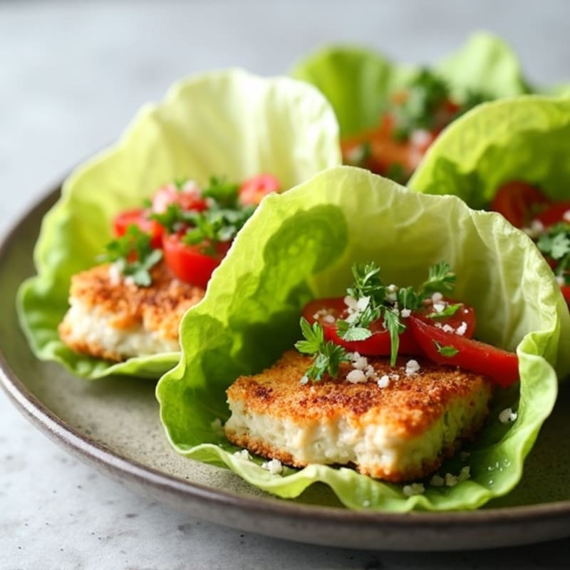 Crispy Chicken Caesar Lettuce Wraps