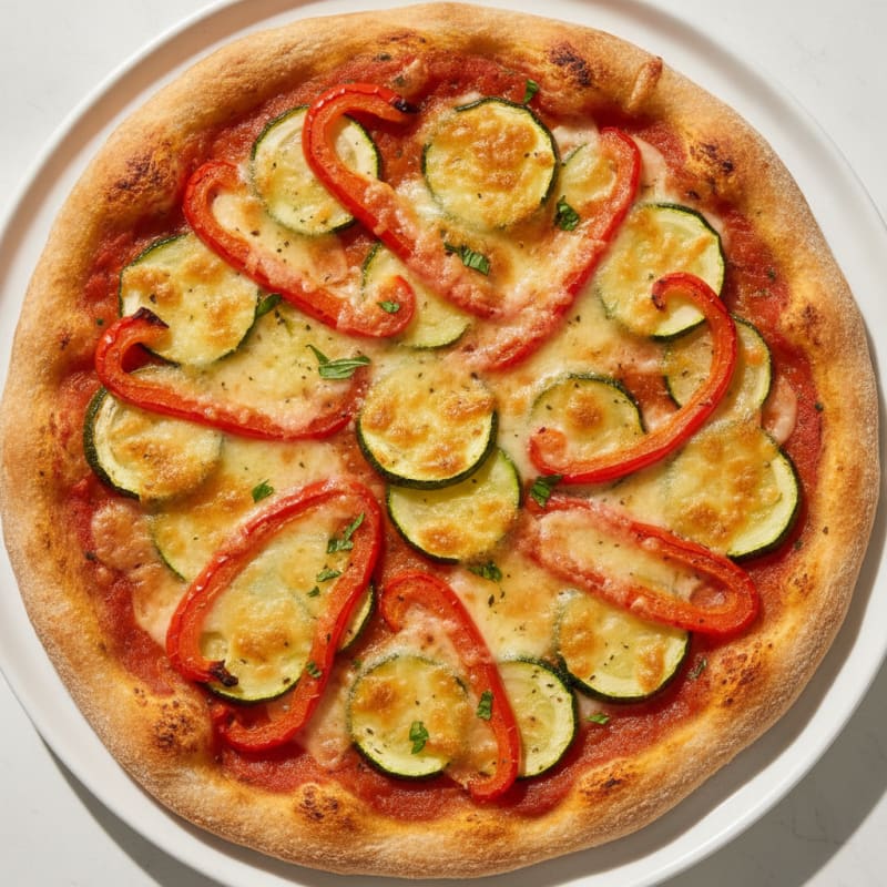 Vegetarian Pizza with Roasted Vegetables