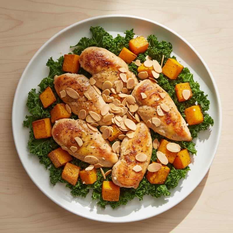 Roasted Butternut Squash with Toasted Almonds