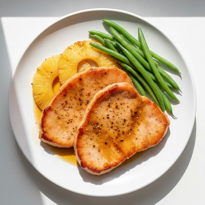 Crispy Glazed Ham with Roasted Pineapple