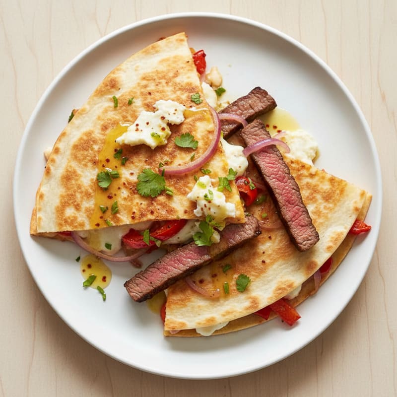 Crispy Chili-Lime Steak Quesadillas