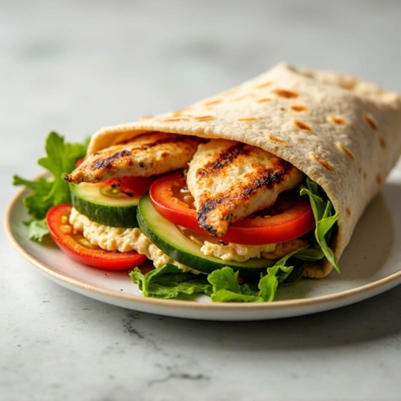 Grilled Chicken and Fresh Veggie Wrap