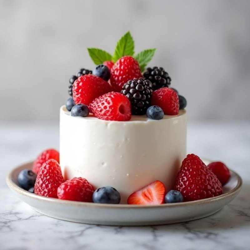 Silky Greek Yogurt Protein Mousse with Fresh Berries
