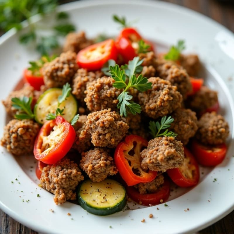 Savory Ground Elk and Crispy Vegetable Skillet