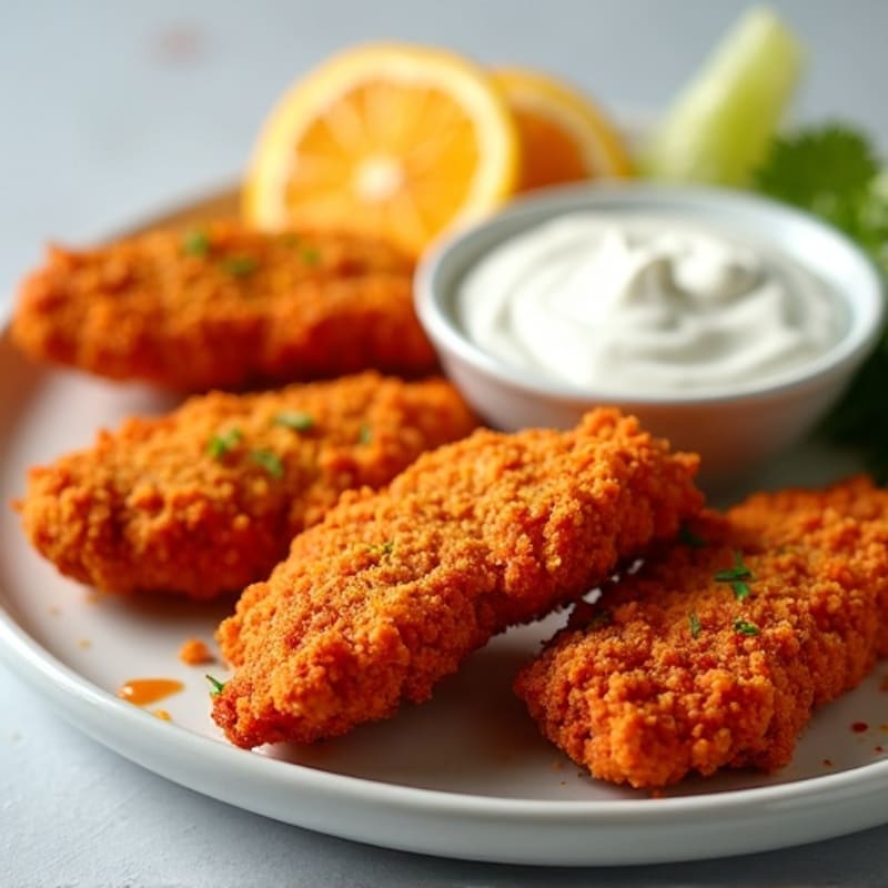 Crispy Buffalo Chicken Tenders with Ranch Dip
