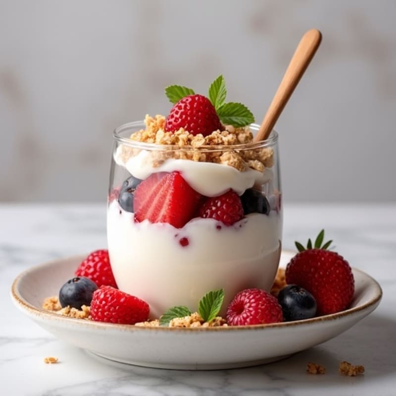 Creamy Greek Yogurt Protein Parfait with Mixed Berries