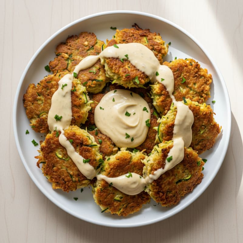 Crispy Ground Chicken Fritters with Zesty Aioli