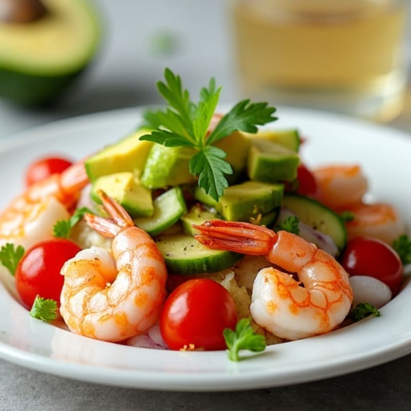 Fresh Citrus Shrimp Ceviche with Creamy Avocado